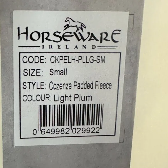 Horseware AA Platinum Cozenza Padded Fleece - Light Plum Women's Sz S - Picture 15 of 16